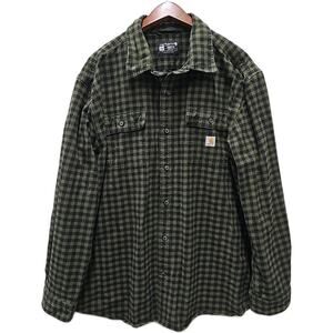Carhartt Mens Heavyweight Flannel Shirt 2XL Loose Fit Plaid Workwear Gorpcore